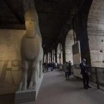 The Winged Bull Of Nimrod And Part Of The Temple Of Baal Are Being Displayed In ...