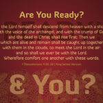 Therefore Encourage One Another With These Words: Rapture Dream 2020